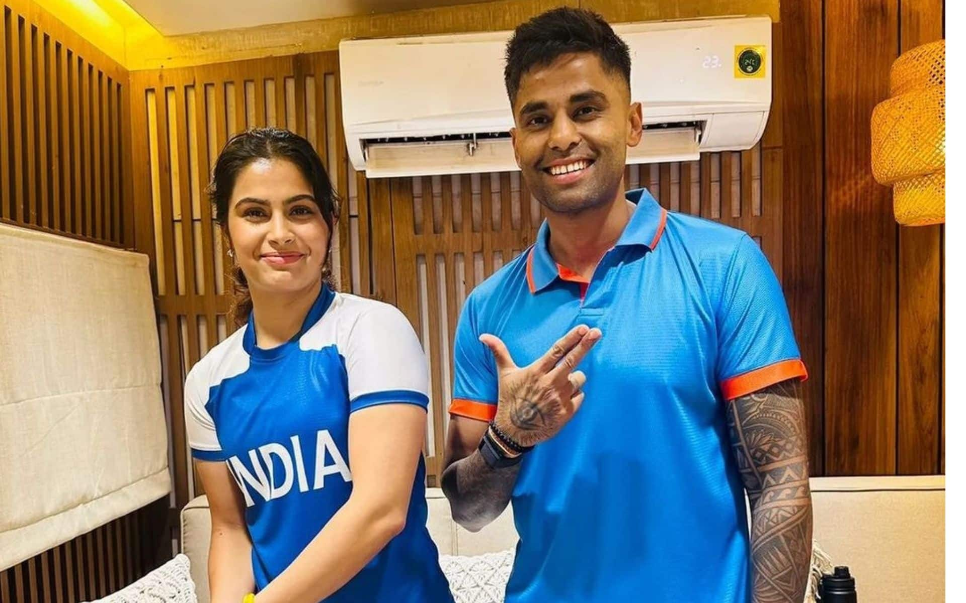 Cricket and Shooting Unite! Manu Bhaker Explores New Sport Techniques With Suryakumar Yadav